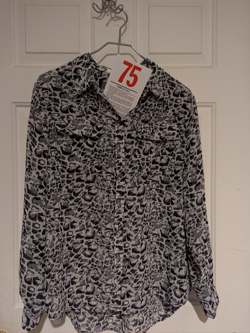 Lot 75 Animal Print Long Sleeve Blouse- Small